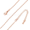 Brass Cardano Chains Necklaces for Women NJEW-D302-59RG-2