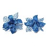 Plastic Glitter Artificial Flower HJEW-R124-02-2