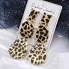 Alloy acrylic Dangle Stud Earrings LS-EJEW-M075-01G-02-5