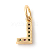 Brass Micro Pave Colorful Cubic Zirconia Charms ZIRC-F092-01-L-2