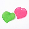 Transparent Frosted Acrylic Leaf Charms PL591-2