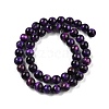 Grade B Natural Purple Tiger Eye Beads Strands X-G-F591-18-8mm-5