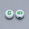 Craft Acrylic Horizontal Hole Letter Beads SACR-S201-11G-2