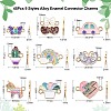 45Pcs 9 Styles Alloy Enamel Connector Charms ENAM-CJ0004-79-2