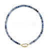 Natural Mixed Stone Round Beaded Necklaces for Women NJEW-JN06452-4