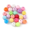 Rubberized Style Opaque Acrylic Beads MACR-F073-01-1