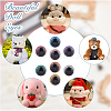 SUPERFINDINGS 48 Sets 8 Colors Plastic Doll Craft Eyes FIND-FH0008-82-7