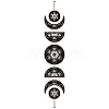 Moon Phase Wood Hanging Wall Decorations HJEW-WH0054-008-1