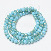 Electroplate Opaque Glass Beads Strands EGLA-A034-P2mm-H09-2