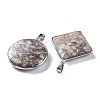 Natural Plum Blosson Jade Pendants G-H231-23-3