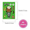 48 Sheets 8 Styles Halloween Paper Make a Face Stickers DIY-WH0467-008-2