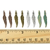 60Pcs 4 Colors Tibetan Style Alloy Pendants TIBEP-FS0001-18-5