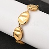 Textured 316L Surgical Stainless Steel Link Chain Bracelets for Women BJEW-D454-03G-1
