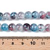 Baking Painted Crackle Glass Bead Strands DGLA-R053-03I-1-4