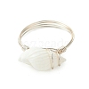 Natural Spiral Shell Finger Rings RJEW-TA00172-01-4