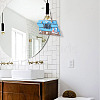 2Pcs 2 Style Mediterranean Style MDF Hanging Plate HJEW-CF0001-08-6