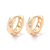 Rack Plating Brass Clear Cubic Zirconia Hoop Earrings EJEW-S241-20G-1