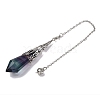 Natural Fluorite Pointed Dowsing Pendulum Big Pendants G-H285-06P-A30-4