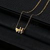 Alloy Letter Heart Pendant Necklaces for Women WGBB55E-04-1