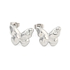 Non-Tarnish Butterfly 304 Stainless Steel Ear Studs EJEW-L290-031P-1