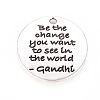 Tibetan Style Alloy Quote Pendants PALLOY-CJ0006-01-1