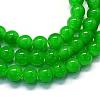 Baking Painted Imitation Jade Glass Round Bead Strands DGLA-Q021-6mm-10-1