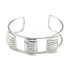 Non-Tarnish 304 Stainless Steel Wide Textured Open Cuff Bangles BJEW-Q348-05P-01-2