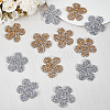 CRASPIRE 12Pcs 2 Colors Flower Hotfix Rhinestone DIY-CP0009-64-4