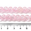 (Defective Closeout Sale) Spray Painted Crackle Glass Beads Strands CCG-XCP0001-07-4