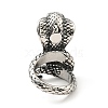 316 Stainless Steel Snake Finger Ring RJEW-C030-05D-AS-2