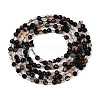 Natural Black Agate Beads Strands G-T143-09-2