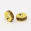 Brass Grade A Rhinestone Spacer Beads RSB035NF-05G-1