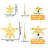AHADERMAKER 4Pcs 4 Style Plastic Christmas Treetop Star Ornament AJEW-GA0006-07-2