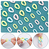 CHGCRAFT 1000Pcs 10 Style Opaque Acrylic Linking Rings FIND-CA0004-84-5