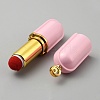 Lipstick Shape Plastic with Alloy Cross Stitch Storage Tool AJEW-WH20008-05B-G-2