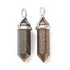 Natural Bronzite Pointed Pendants G-M378-01P-A25-2