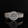 Brass Micro Pave Clear Cubic Zirconia Bangles for Women FS-WGA7409-14-1