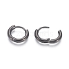 304 Stainless Steel Huggie Hoop Earrings EJEW-F111B-13mm-B-3