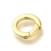 Rack Plating Ring Brass Spring Gate Rings KK-Z086-54G-01-2