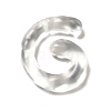 Transparent Resin Alphabet Pendants LS-RESI-C028-02G-1