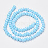 Opaque Solid Color Glass Beads Strands X-EGLA-A034-P8mm-D08-2