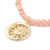 Sun and Moon Pendants Necklace with Natural Sunstone Beads NJEW-JN03805-4