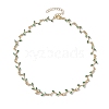 Brass Micro Pave Cubic Zirconia Links Necklaces for Women NJEW-JN04738-4