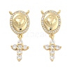 Brass Pave Cubic Zirconia Pendants KK-U009-09F-G-1