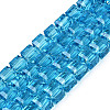 Transparent Glass Beads Strands GLAA-R041-8x8mm-A11-1