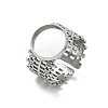 304 Stainless Steel Cuff Ring Components SA-CBA37BC-16C-P-1
