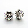 Vintage Alloy Grade A Rhinestone European Beads RB-J504-28AS-1