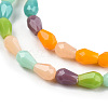 Opaque Solid Color Glass Beads Strands GLAA-N052-02-A13-3