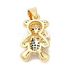 Rack Plating Brass Pave Cubic Zirconia Pendants KK-R144-17G-3