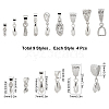 36Pcs 9 Style Brass Ice Pick Pinch Bails KK-SC0002-57-2